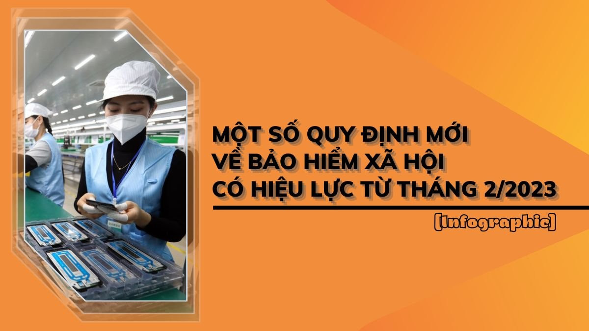 [Infographic] Một số quy định mới về bảo hiểm xã hội có hiệu lực từ tháng 2/2023