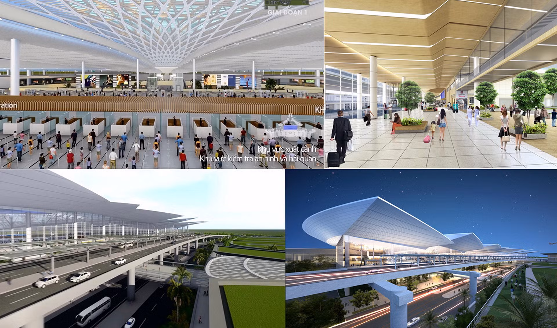 Mô phỏng nhà ga hành khách sân bay Long Thành khi hoàn thành.