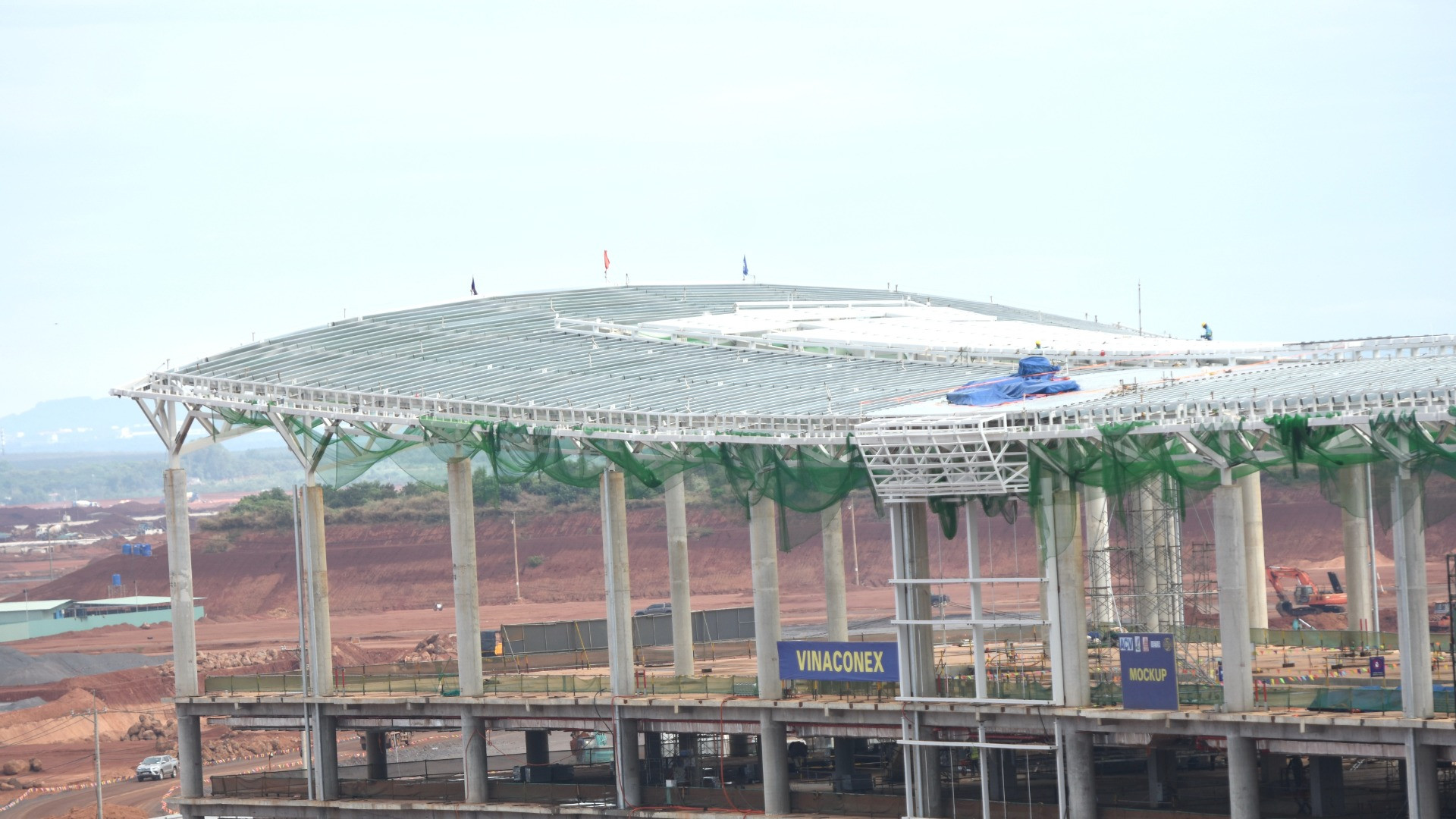 Mái cánh nhà ga hành khách sân bay Long Thành.