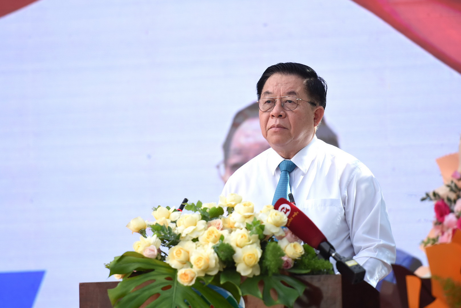 Đồng chí Nguyễn Trọng Nghĩa, Ủy viên Bộ Chính trị, Bí thư Trung ương Đảng, Trưởng Ban Tuyên giáo Trung ương phát biểu chỉ đạo tại Lễ khai giảng năm học mới Trường cao đẳng quốc tế Lilama 2.