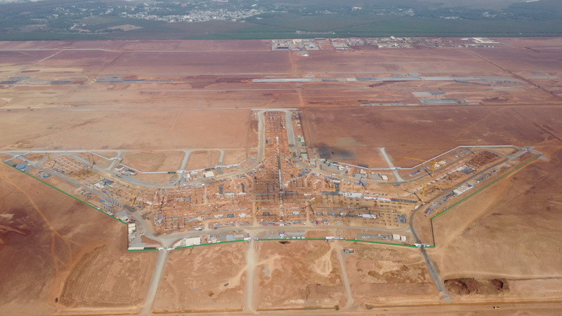 Hình hoa sen Nhà ga hành khách sân bay Long Thành dần thành hình. Hình hoa sen Nhà ga hành khách sân bay Long Thành dần thành hình.