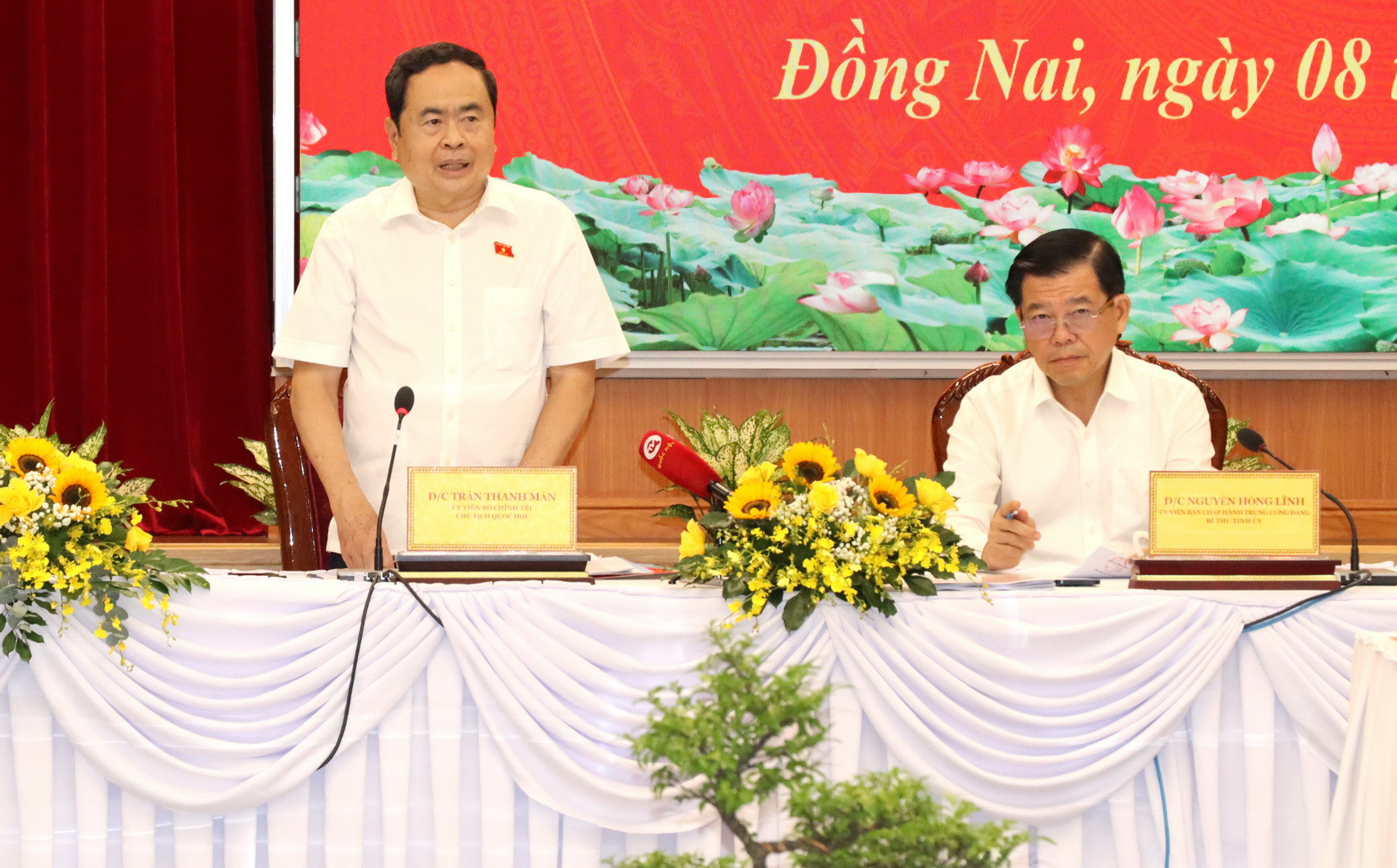 Chủ tịch Quốc hội Trần Thanh Mẫn phát biểu tại buổi làm việc với Tỉnh ủy Đồng Nai.