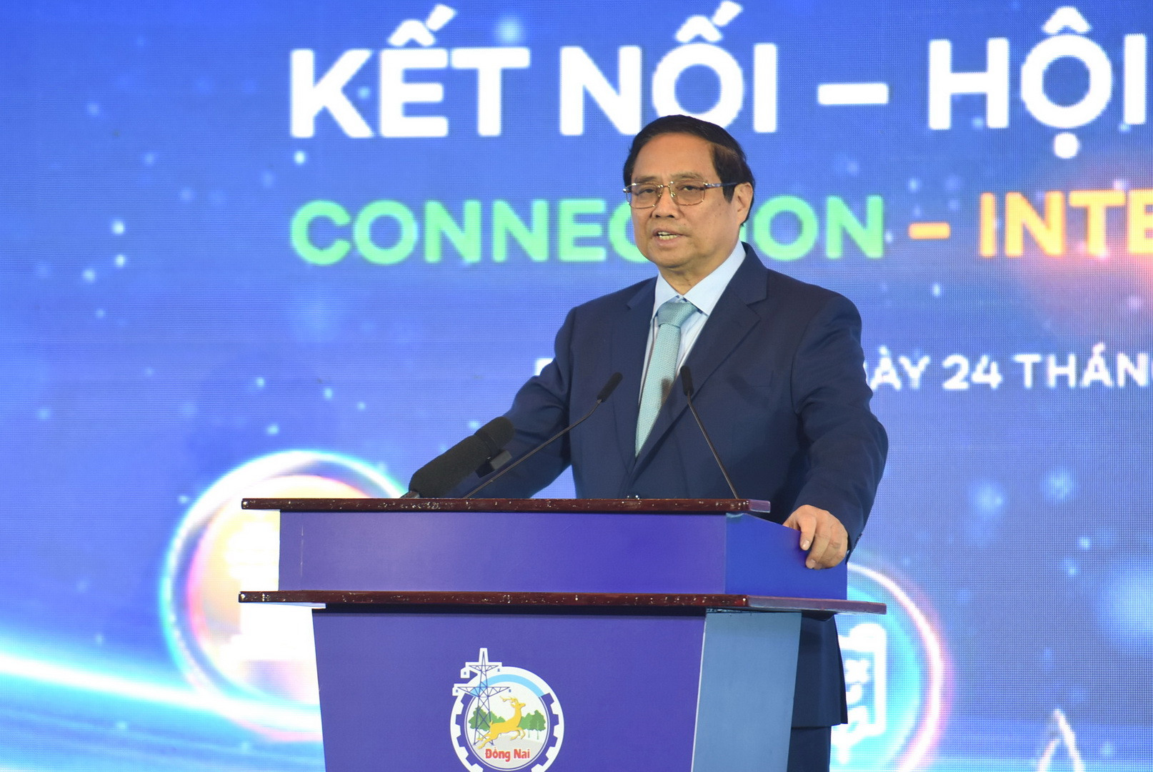 Thủ tướng Chính phủ Phạm Minh Chính phát biểu chỉ đạo tại Hội nghị công bố quy hoạch và xúc tiến đầu tư tỉnh Đồng Nai năm 2024.