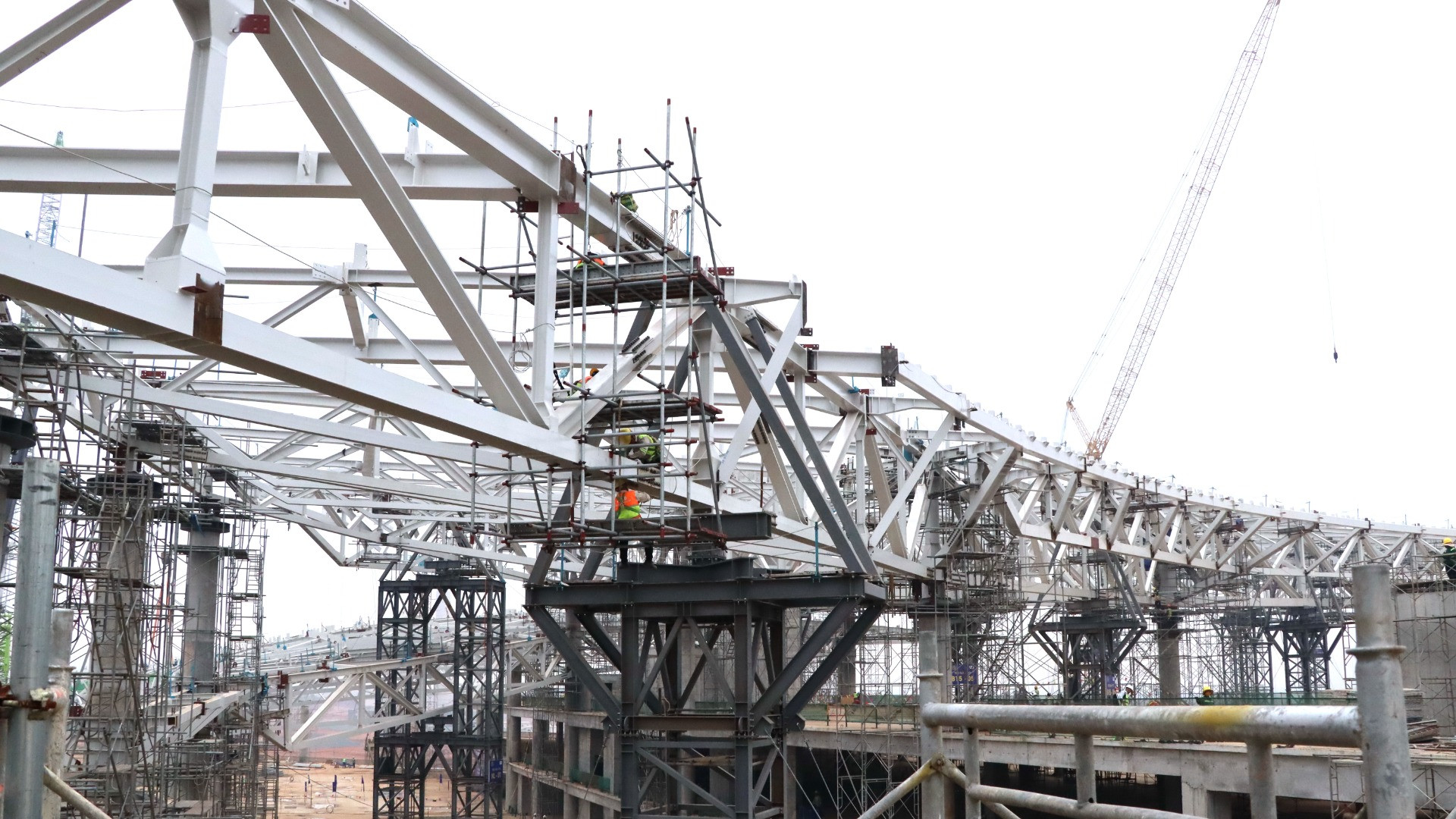 Thi công hạng mục nhà ga hành khách sân bay Long Thành.