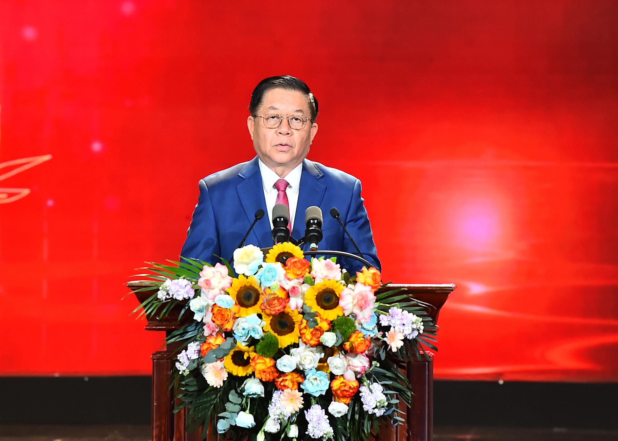 Trưởng Ban Tuyên giáo Trung ương Nguyễn Trọng Nghĩa phát biểu tại Chương trình “Hồ Chí Minh-Hành trình khát vọng 2023”.