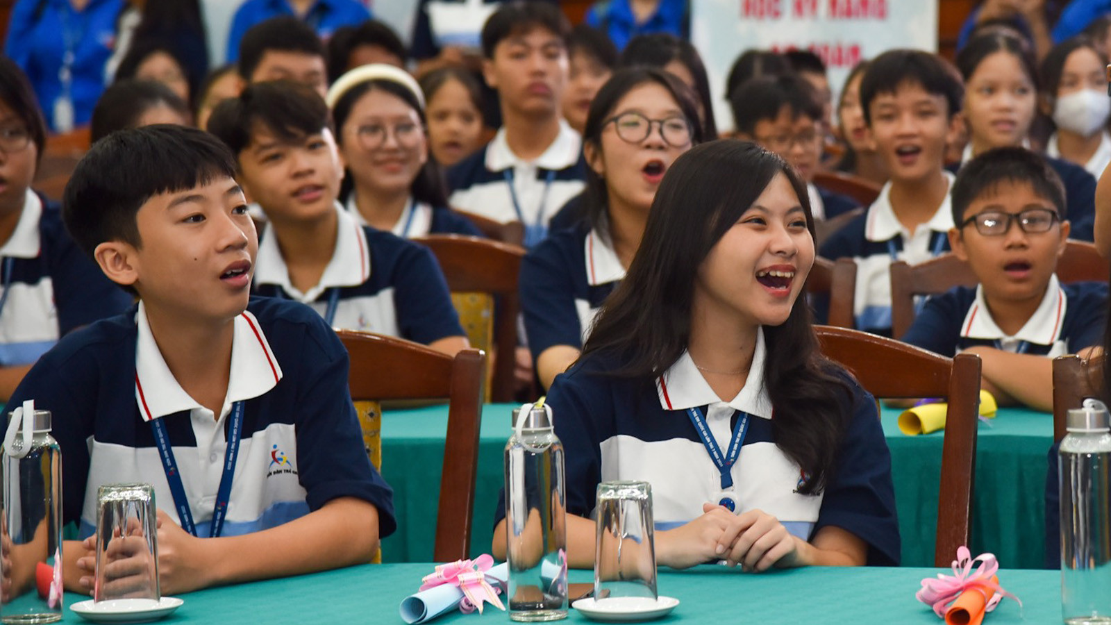 Các đại biểu trẻ em dự Diễn đàn trẻ em quốc gia lần thứ bảy. (Ảnh: Nhật Quang)