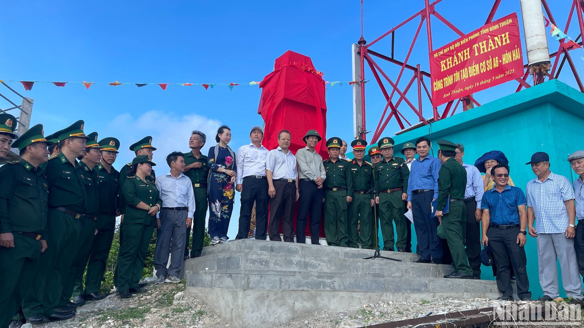 Tổ chức lễ khánh thành công trình nâng cấp, tôn tạo công trình Điểm cơ sở A6-Hòn Hải.