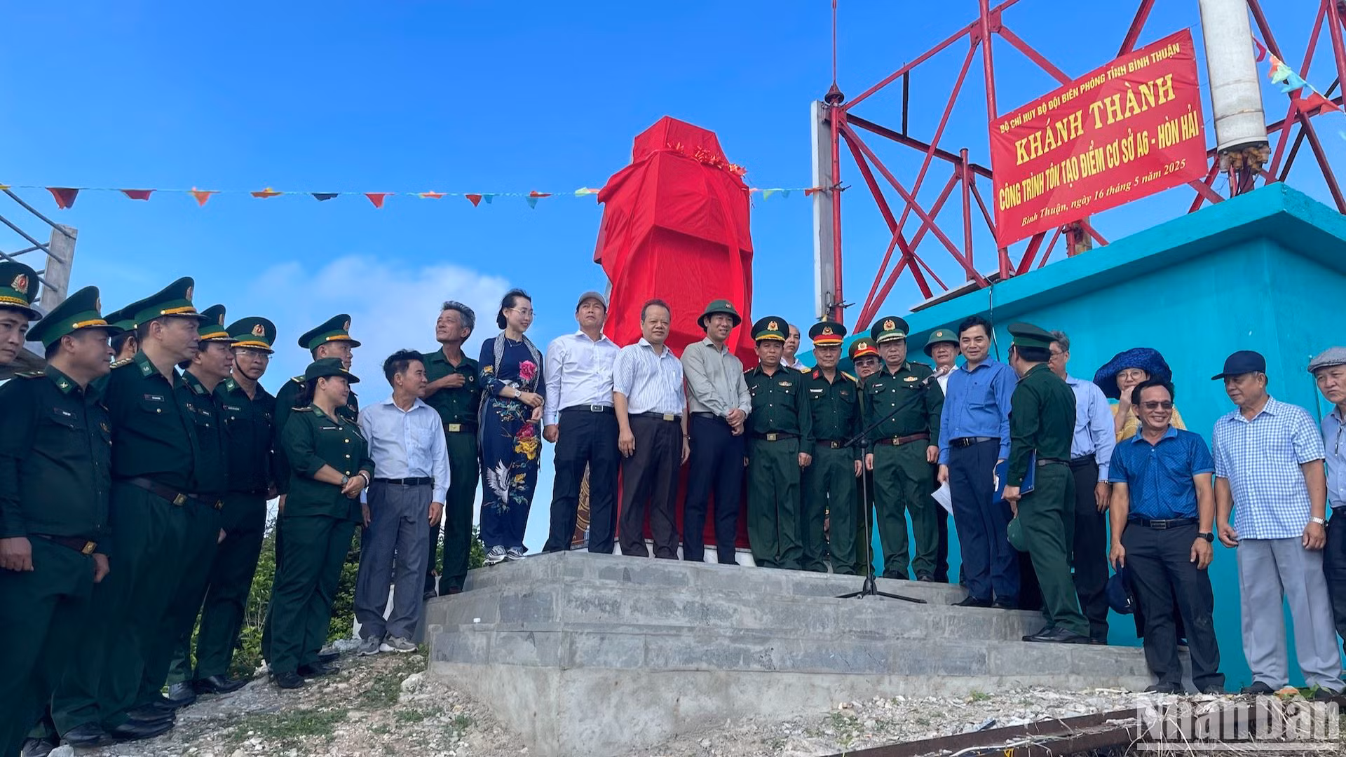 Tổ chức lễ khánh thành công trình nâng cấp, tôn tạo công trình Điểm cơ sở A6-Hòn Hải.