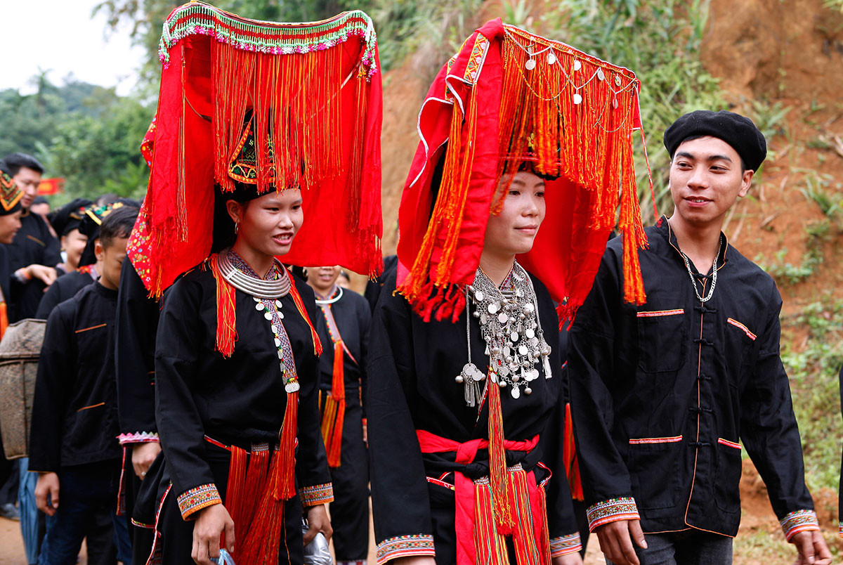 Lễ rước dâu của người Dao. (Ảnh: NGUYỄN THANH MIỀN)
