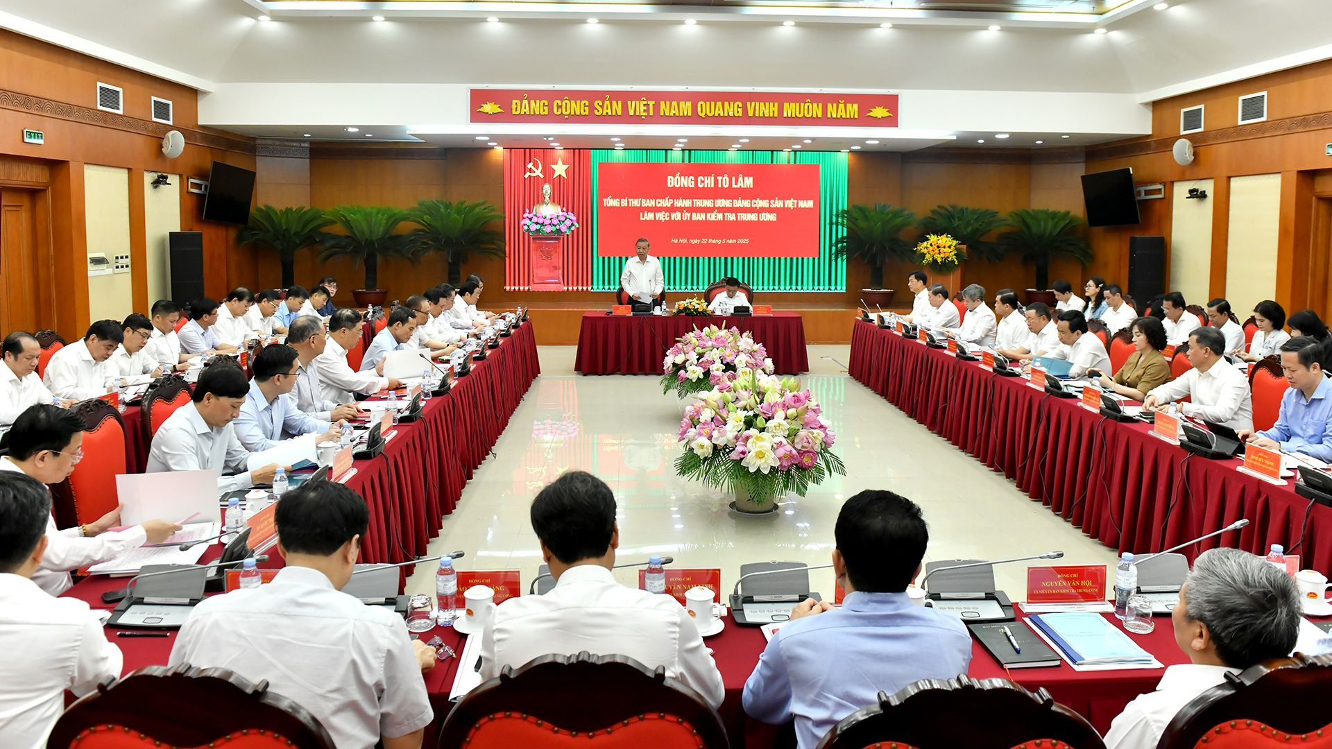 Quang cảnh buổi làm việc. (Ảnh: Đăng Khoa)