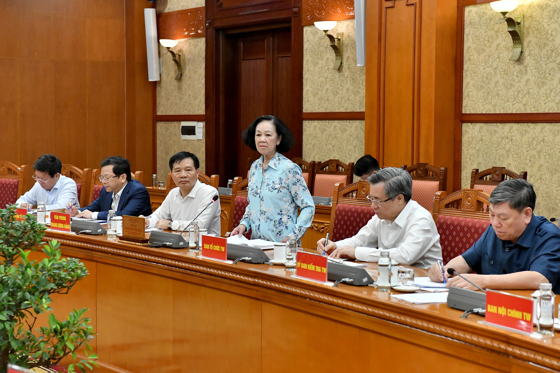 Thường trực Ban Bí thư Trương Thị Mai phát biểu kết luận Hội nghị giao ban công tác quý III/2023.