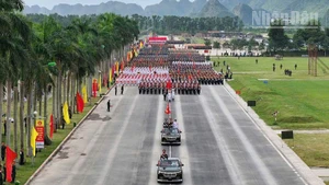 Các khối tại buổi luyện tập diễu binh, diễu hành A80.