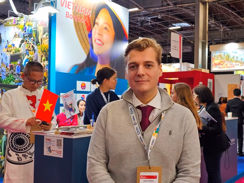 Ông Julien Pitassi cho rằng, du lịch Việt Nam sẽ có bước phát triển nhanh trong thời gian tới. (Ảnh: MINH DUY)