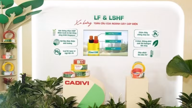 Khu trải nghiệm dòng dây điện LF và LSHF của CADIVI tại Lễ ra mắt sản phẩm mới.