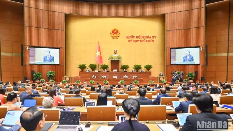 Quang cảnh phiên khai mạc Kỳ họp thứ 9, Quốc hội khóa XV. (Ảnh: DUY LINH) 