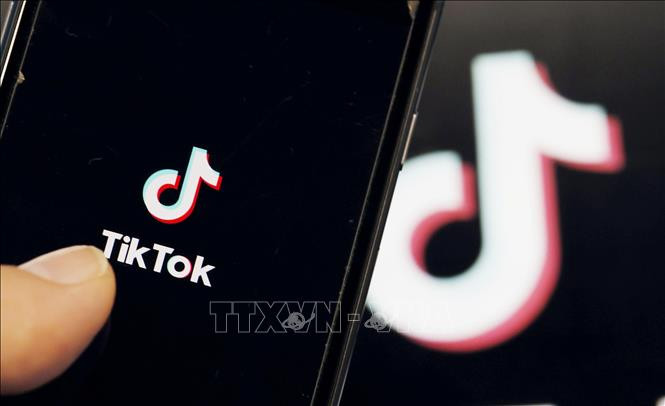 Biểu tượng mạng xã hội TikTok. Ảnh: TTXVN
