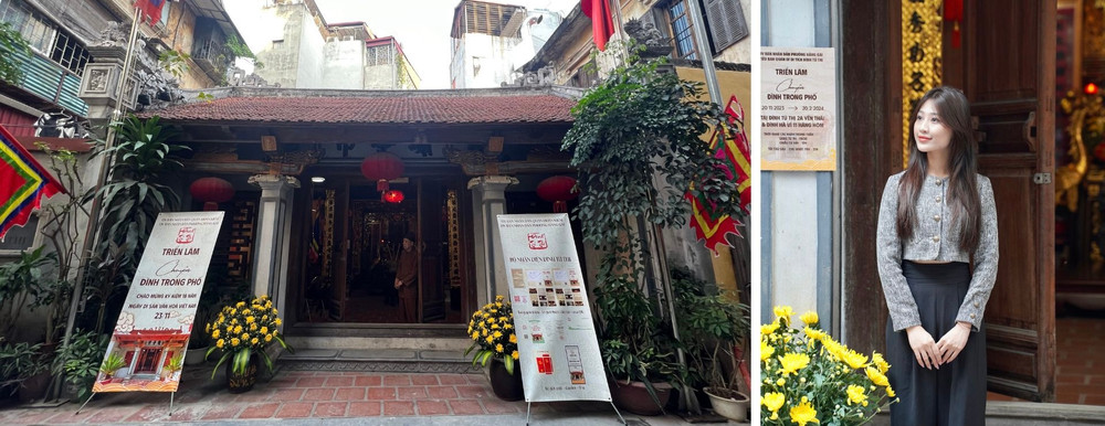 Đình Tú Thị nằm yên bình ngay đầu con phố Yên Thái, phường Hàng Gai, quận Hoàn Kiếm, thành phố Hà Nội.