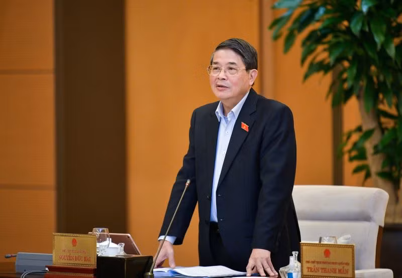 Phó Chủ tịch Quốc hội Nguyễn Đức Hải phát biểu. Ảnh: DUY LINH