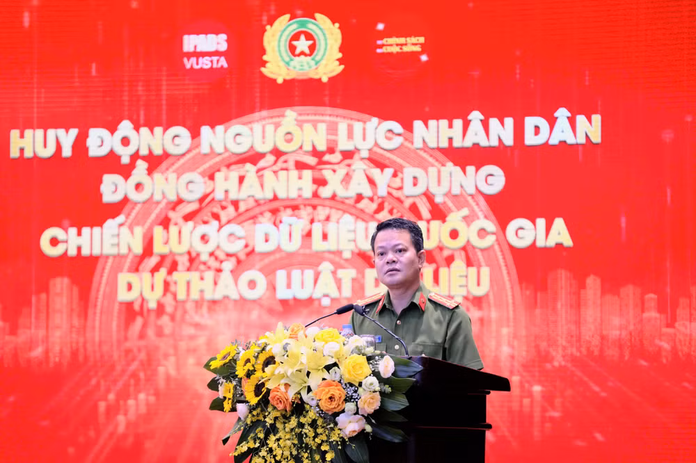 Đại tá Vũ Văn Tấn phát biểu khai mạc.