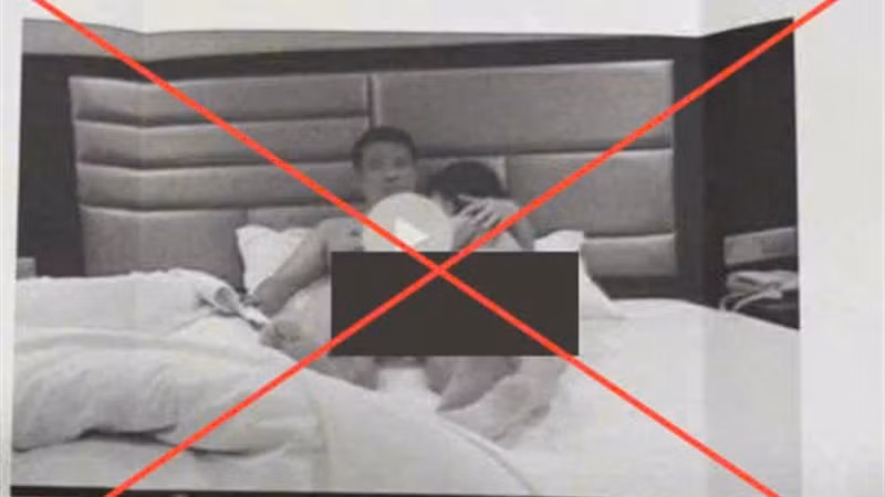 Hình ảnh cắt ghép từ video mà các đối tượng đã dàn dựng nhằm tống tiền 1 số cán bộ công chức, doanh nhân.