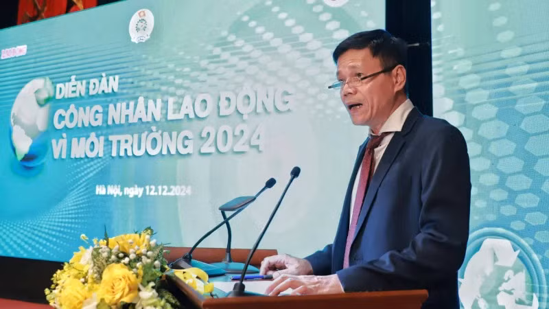 Tổng Biên tập Báo Lao Động Nguyễn Ngọc Hiển phát biểu khai mạc.