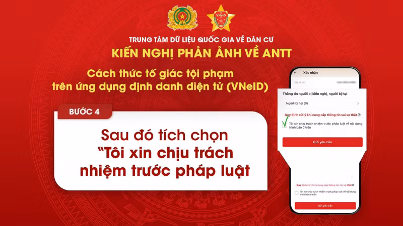 Bước 4: Người dùng điền đầy đủ thông tin theo yêu cầu (chọn "Ẩn danh" nếu muốn giữ bí mật thông tin bản thân.