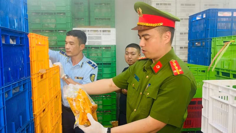 Cơ quan chức năng phát hiện khoảng 20 tấn thực phẩm đông lạnh không rõ nguồn gốc.