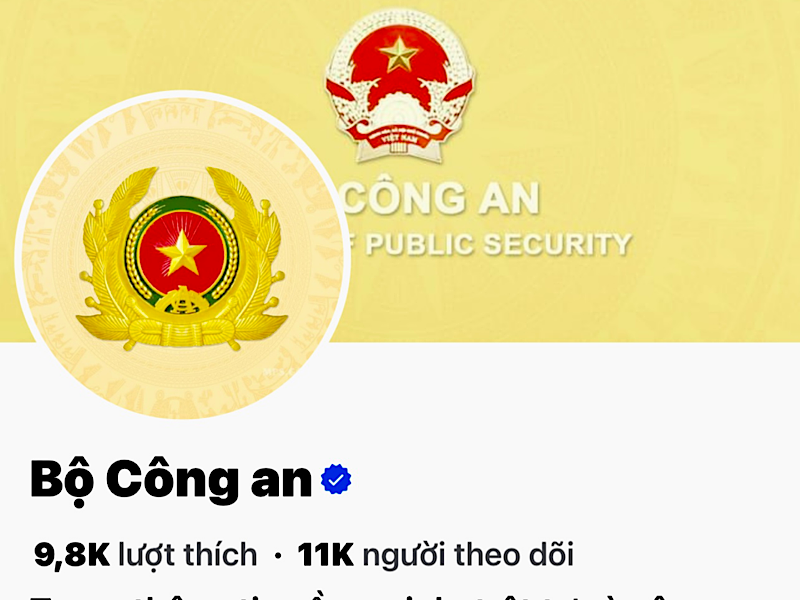 Giao diện Trang thông tin trên nền tảng mạng xã hội Facebook.
