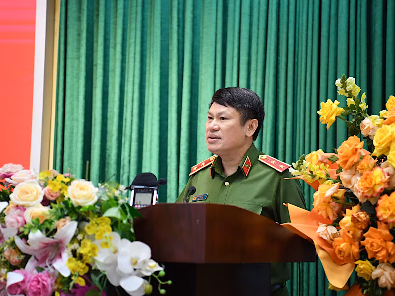 Trung tướng Nguyễn Văn Viện phát biểu tại lễ trao giải.