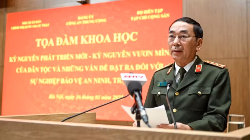 Thượng tướng Trần Quốc Tỏ phát biểu tổng kết.