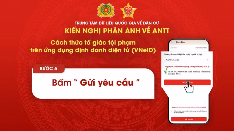Bước 5: Xác nhận lại thông tin và gửi yêu cầu.