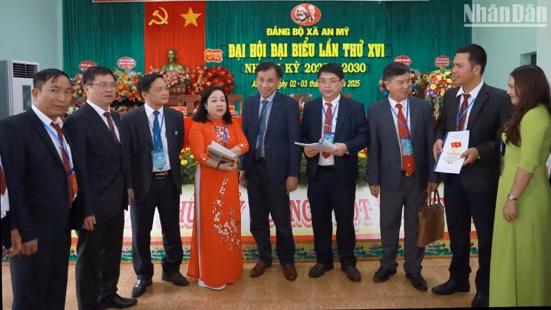 Các đại biểu dự Đại hội Đại biểu Đảng bộ xã An Mỹ lần thứ 16 nhiệm kỳ 2025-2030.