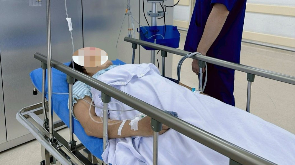 Bệnh nhân được cấp cứu kịp thời tại Bệnh viện Trung ương Quân đội 108.