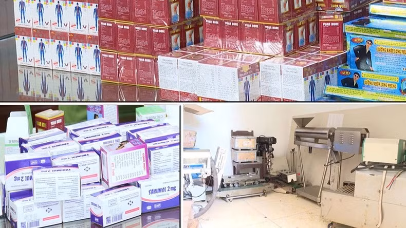 Tang vật lô thuốc giả vừa bị công an tỉnh Thanh Hóa triệt phá.