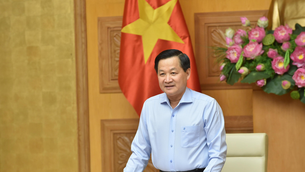 Phó Thủ tướng Chính phủ Lê Minh Khái chủ trì phiên họp. (Ảnh: VGP)