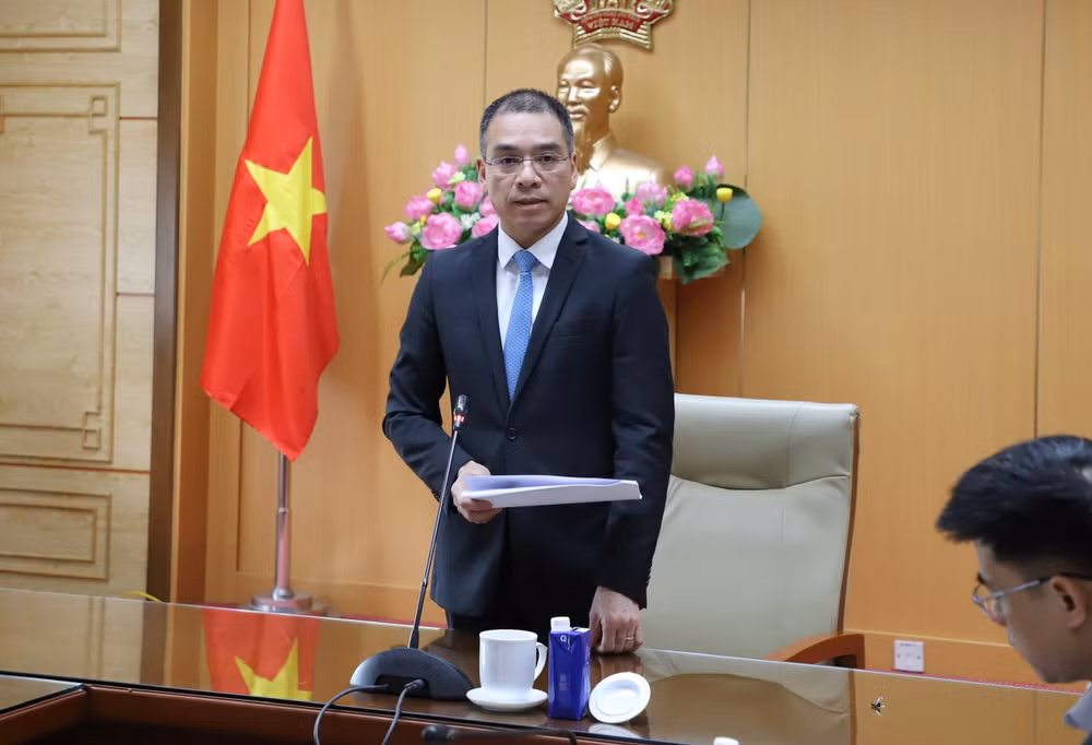 Tiến sĩ Hà Anh Đức, Cục trưởng Cục Quản lý Khám, chữa bệnh phát biểu.