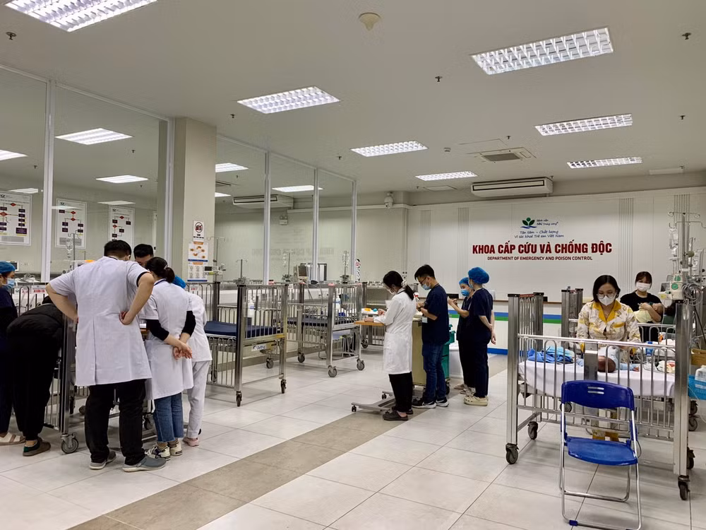 Công tác trực Tết 24/24 tại Bệnh viện Nhi Trung ương.