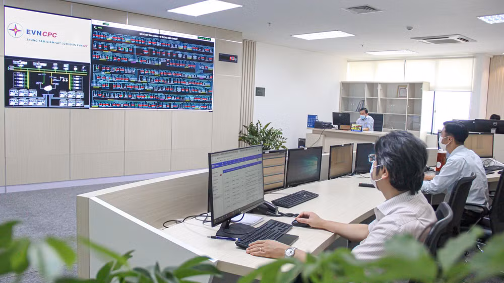 Trung tâm điều hành lưới điện phân phối của EVNCPC.