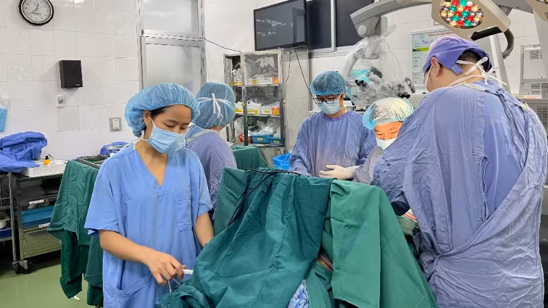 Bệnh nhân được phẫu thuật tại Bệnh viện Hữu nghị Việt Đức.