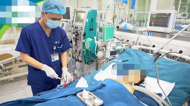 Bệnh nhi suy đa tạng vì bị ong đốt.