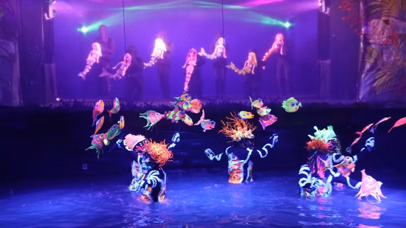 Sắc màu lung linh, huyền ảo trên sân khấu múa rối nước.