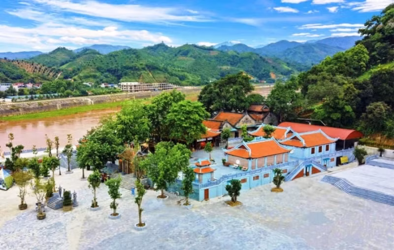 Đền Bảo Hà thờ thần Vệ quốc Hoàng Bảy ở Bảo Hà- Bảo Yên. (Ảnh: QUỐC HỒNG)