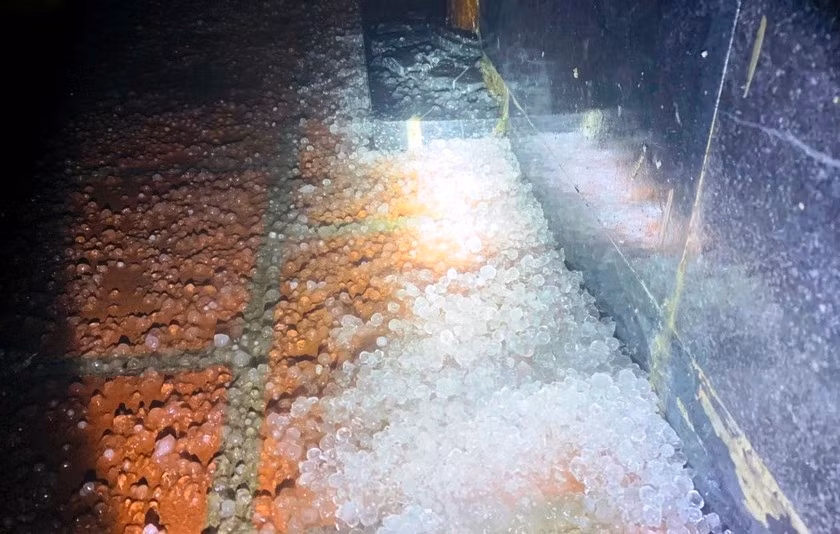 Nhiều hạt đá to, đường kính 2,5- 3mm.