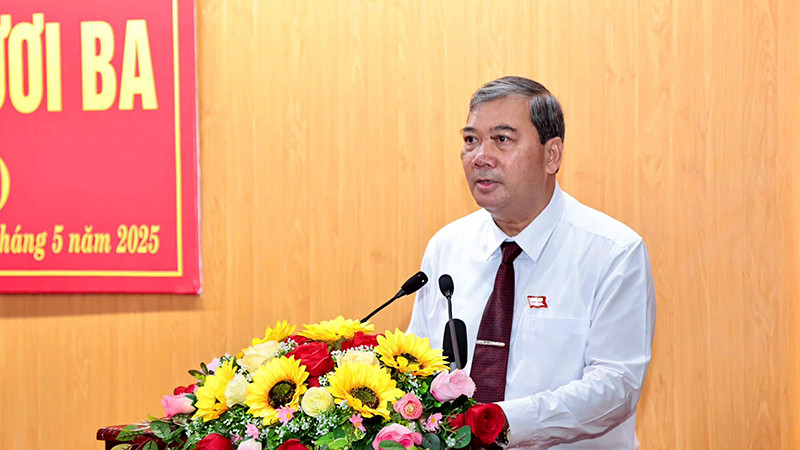 Đồng chí Kim Ngọc Thái phát biểu kết luận tại kỳ họp lần thứ 23, Hội đồng nhân dân tỉnh Trà Vinh, khóa 10, nhiệm kỳ 2021-2026. Đồng chí Kim Ngọc Thái phát biểu kết luận tại kỳ họp lần thứ 23, Hội đồng nhân dân tỉnh Trà Vinh, khóa 10, nhiệm kỳ 2021-2026.