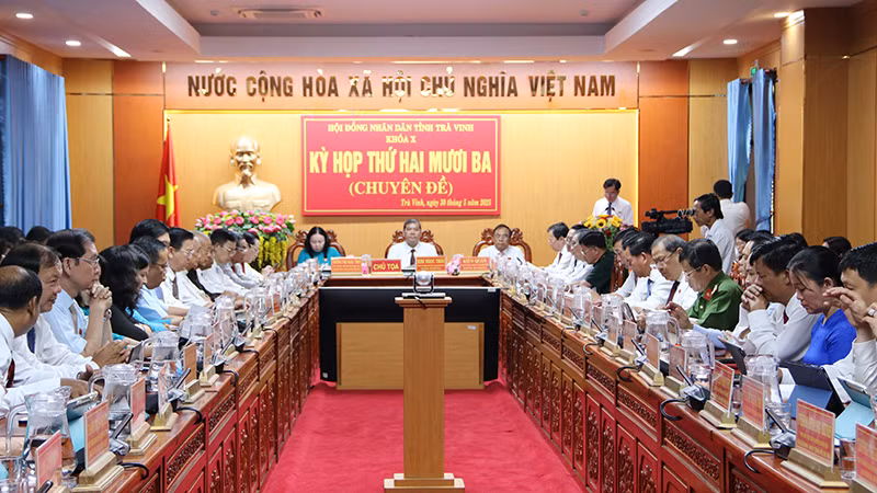 Kỳ họp lần thứ 23 của Hội đồng nhân dân tỉnh Trà Vinh.