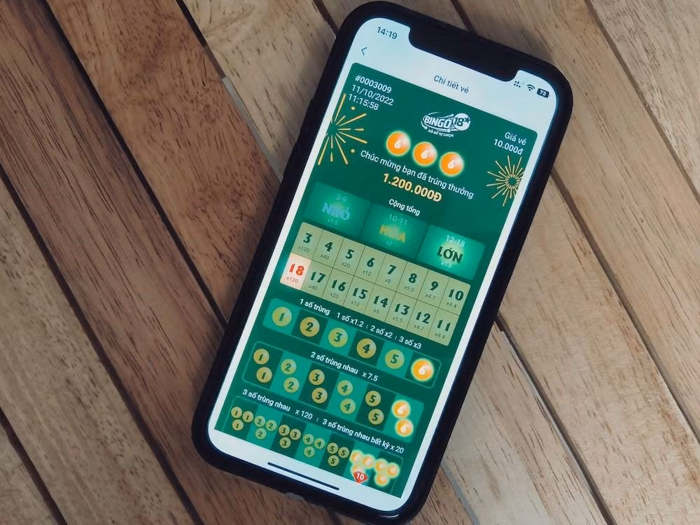 Xổ số quay nhanh Bingo 18 trên kênh điện thoại (ứng dụng hỗ trợ Vietlott SMS)