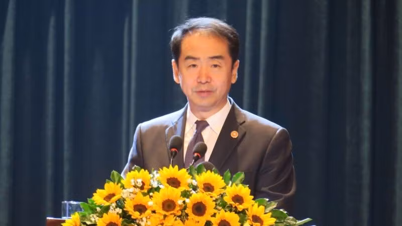 Ông Hà Vĩ, Đại sứ Trung Quốc tại Việt Nam, phát biểu.