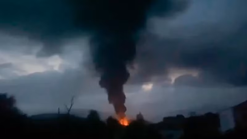 Quang cảnh vụ nổ. (Nguồn: AP/TTXVN)