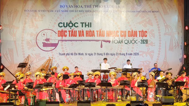 Một tiết mục tại Cuộc thi Độc tấu và Hòa tấu nhạc cụ dân tộc toàn quốc - 2020.
