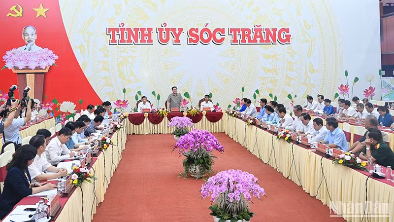 Quang cảnh buổi làm việc với tỉnh Sóc Trăng.